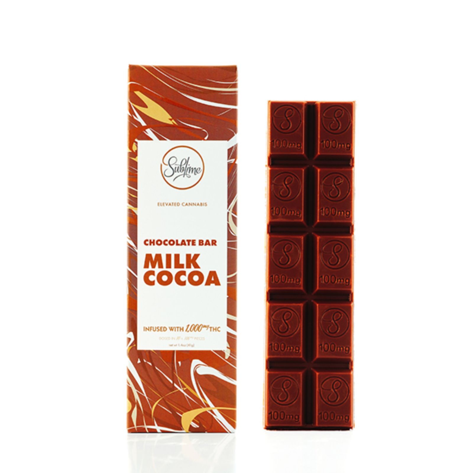 Milk Cocoa Chocolate Bar 1000mg Leafly